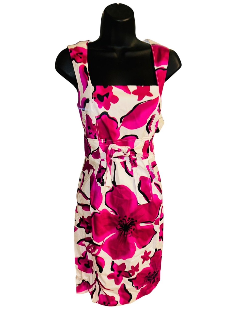 Jessica Howard Fuchsia Floral Square-Neck Sheath Dress - Picture 3 of 11